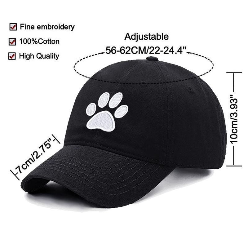 Dog Paw Vintage Washed Cotton High Quality Embroidery Dad Hat  For Men Women Baseball Cap golf caps Snapback Cap Wholesales