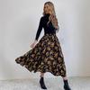 2025 Spring Floral Waist-Cinching Skirt - Loose Fit for Europe & America