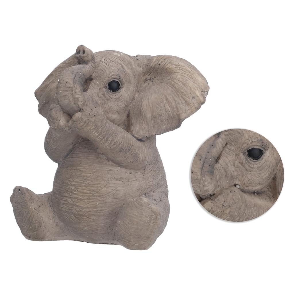 Resin Elephant Statue Crafts Cute Elephant Ornament Home Decoration for Living Room BedroomType 3