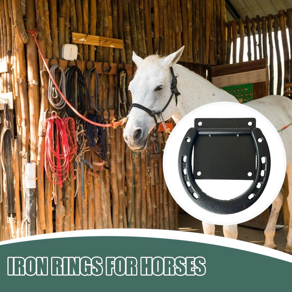 Horse Pull Back Tie Ring Tie Hitching Ring Wall Mount Tack Barn Supplies With Expansion Screws For Animal Containment Riding
