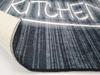 Tapis de cuisine 50x80 cm Polyester Kitchen Noir