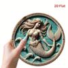 Metal Mermaid Wall Art Sea Waves Tail Decor for Home Bar Cafe Gift