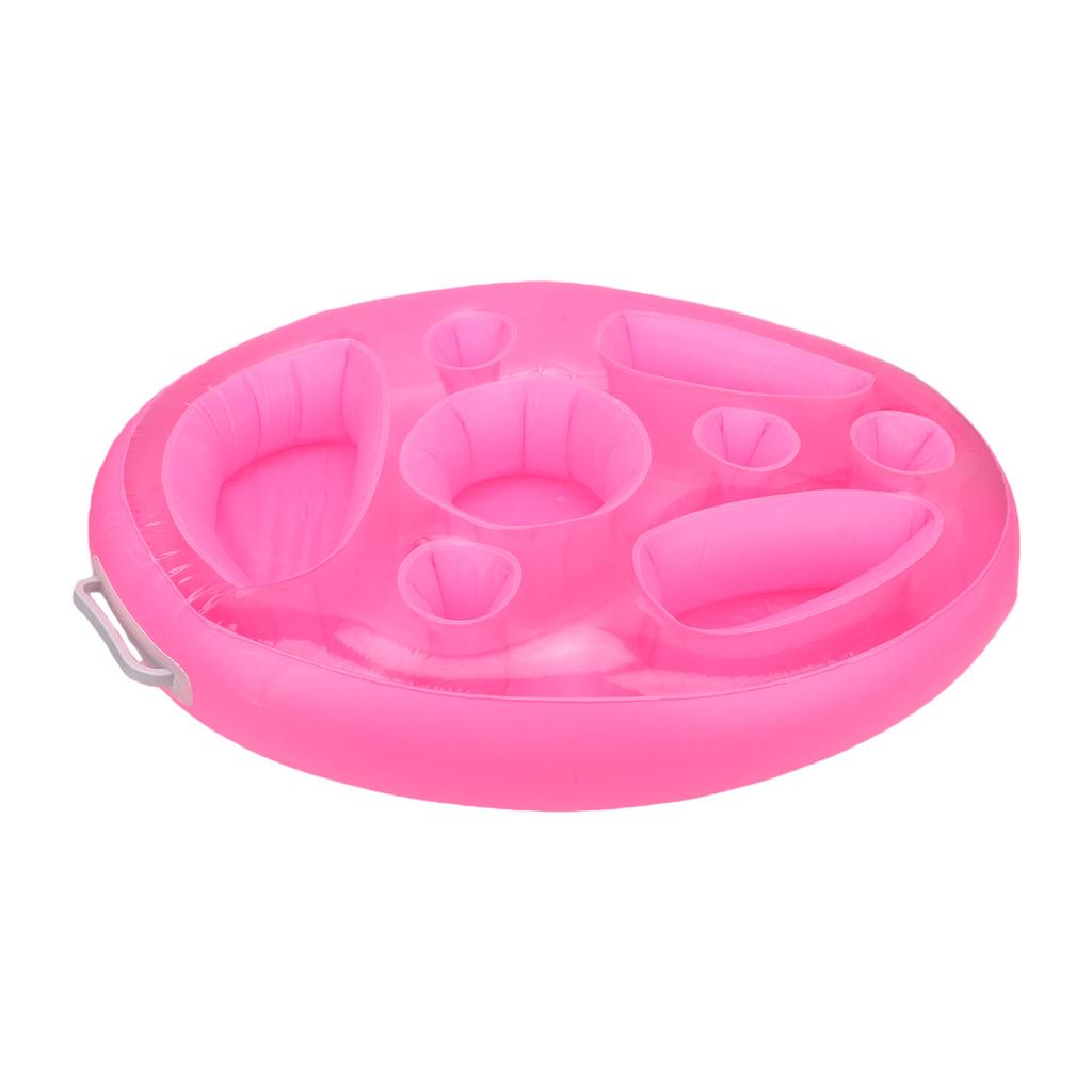 Inflatable Pool Tray Floating Drink Holder with Multi Compartments Pool Floating Cup Holder for Beverages Snacks Phone