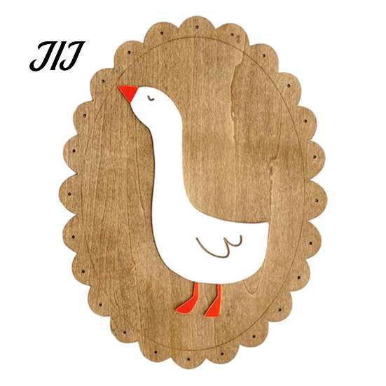 Photography Setting Props Rustic Wooden Wall Stickers, Nordic Rabbit Goose Decor, Cute Forest Animal Decor Art for Kids Bedroom Nursery Prop