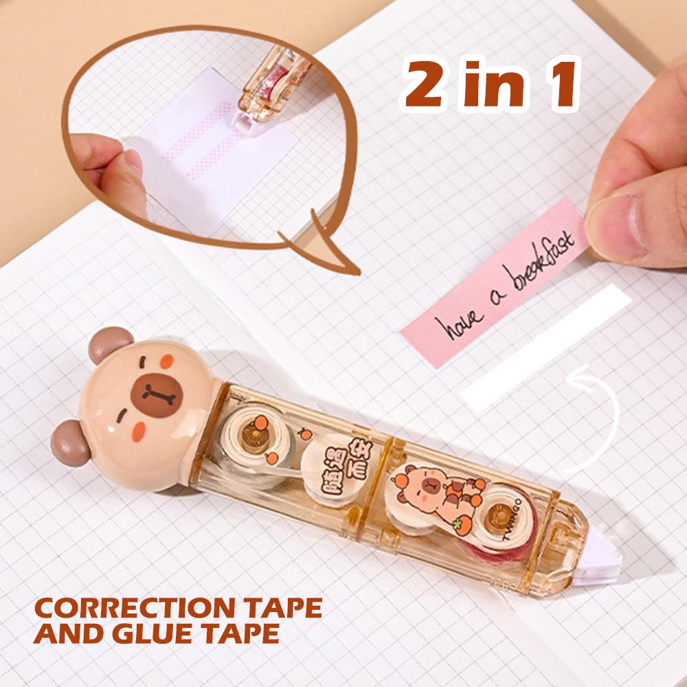 Kit 6pcs Cute Capybara Stationery Set Back To School Material