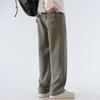 Men's Fleece-Lined Wide-Leg Casual Sweatpants for Autumn and Winter