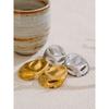 Yhpup 23g Style Chaud Acier Inoxydable Marteau Métal Boucles d'Oreilles Clous Géométriques Résistantes à l'Eau Texture Quotidienne Bijoux Insolites