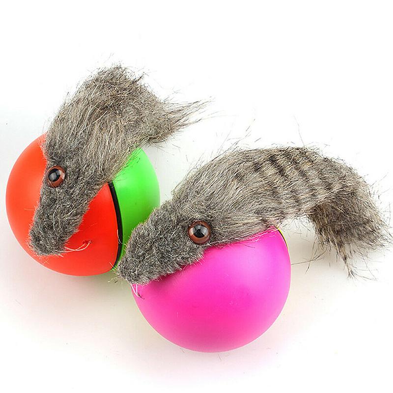 WCIC New Funny Dog Cat Weasel Jumping Rolling Moving Pet Ball Interactive Play Toy