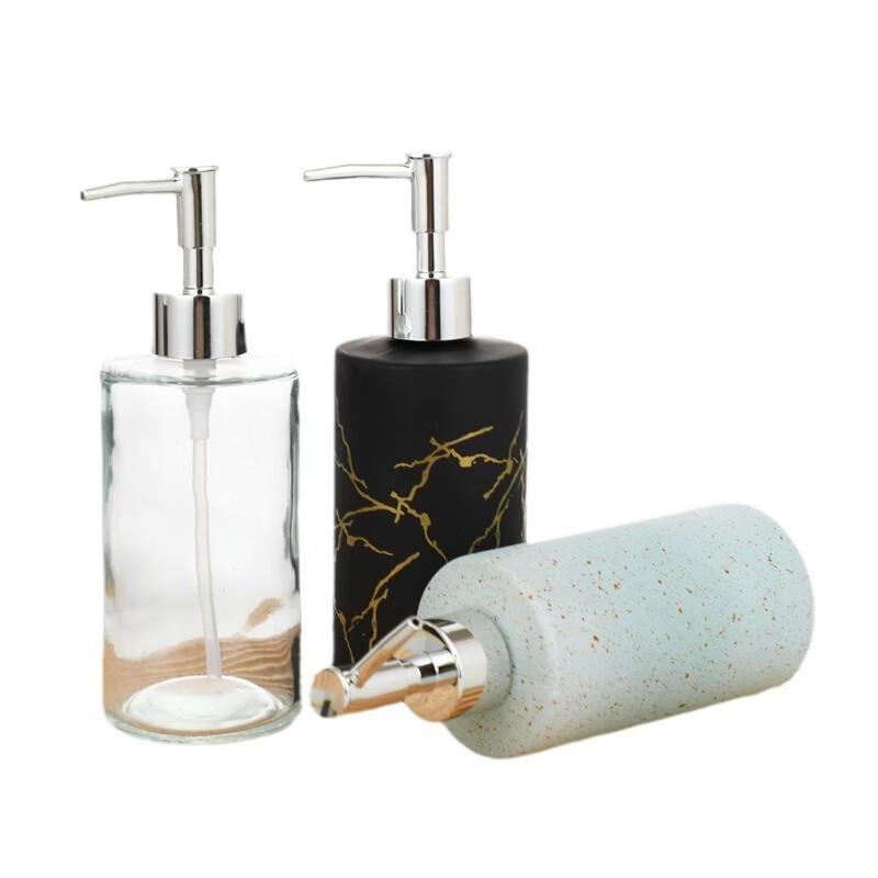OIMG Marble Pattern Glass Soap Dispenser