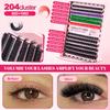 Dense D-Song Color Single-Cluster False Eyelashes Set 8-16Mdiy Segmented Curled Eyelashes