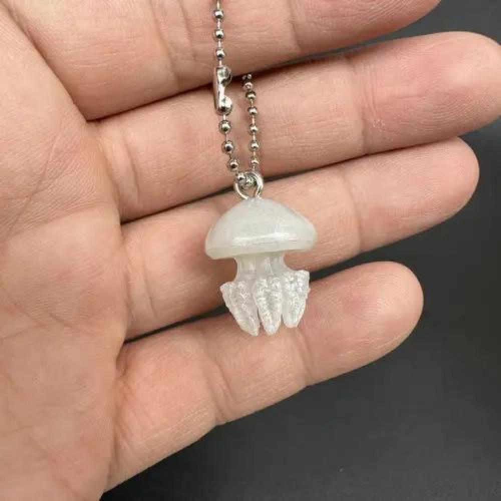 Jellyfish Keychain Capsule Toy Simulation Marine Organism Model Toy Stereogram Gacha Pendants Gifts