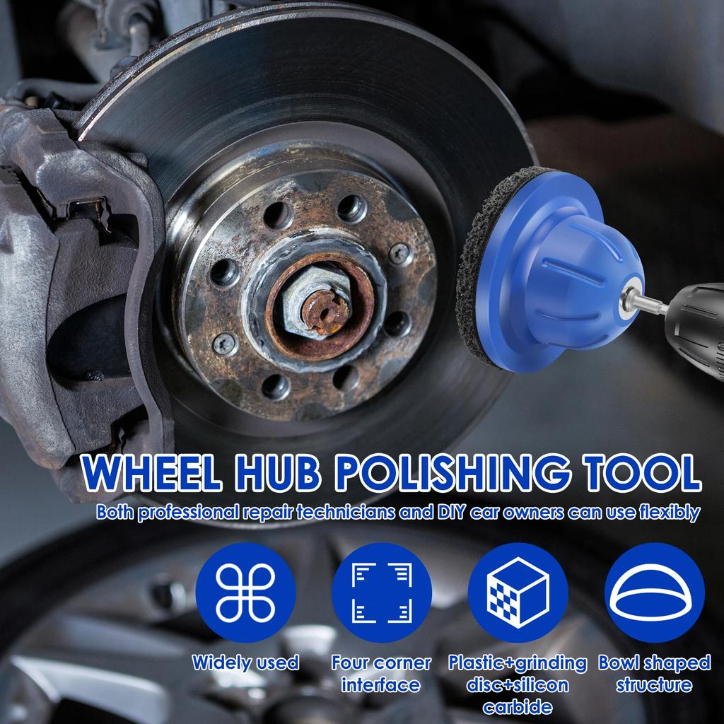 150mm Car Wheel Hub Grinder Ball Head Grinder Wheel Hub Cleaner for Tyre Change, Rim Cleaning & Rust Removal Wheel Hub Brush
