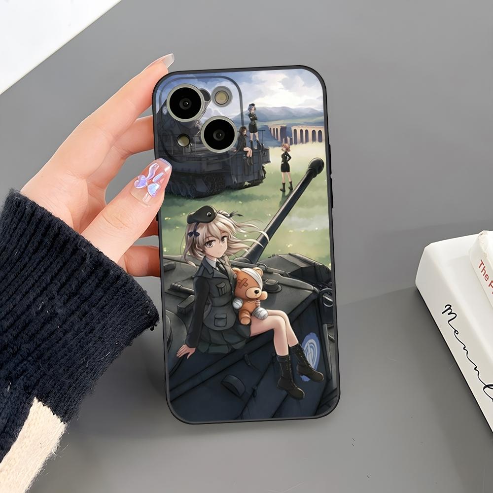 Girls Und Panzer Phone Case For Iphone 16 Plus 15 14 Pro Max 13 Mini 11 12 Xr X Xs 6 7 8 SE Plus Back Cover