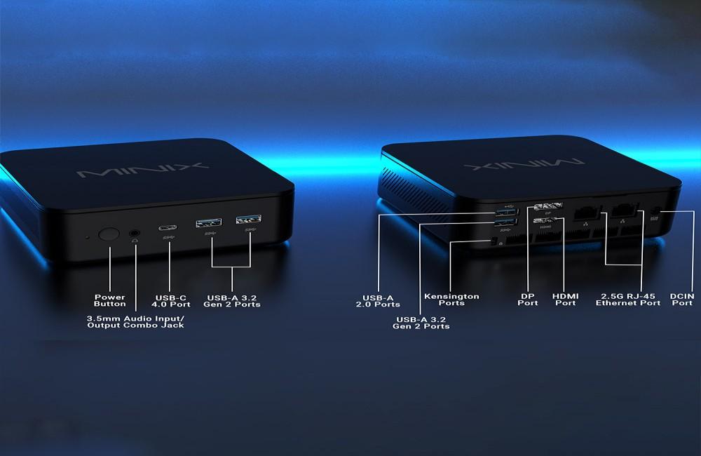 Refurbished:MINIX NGC NR660 Mini PC, AMD Ryzen 5 6600H Cores Max 4.5GHz, 16GB RAM 512GB SSD