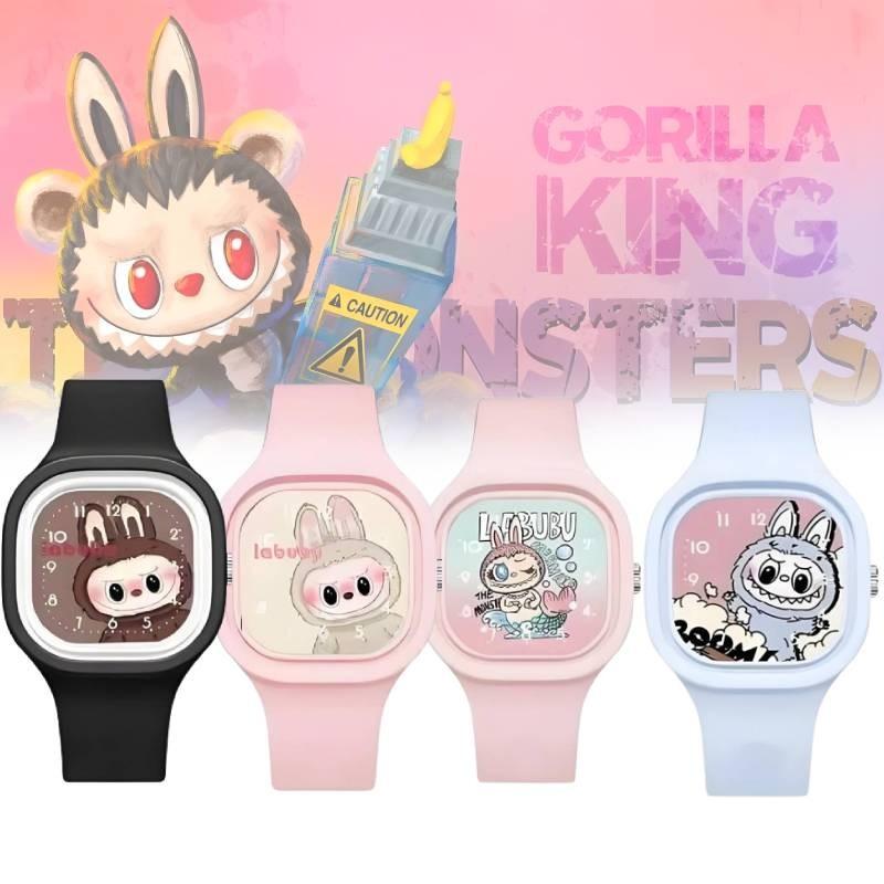 Ceas Trendy pentru Copii cu Desene Animate Bubble Mart, de Înaltă Calitate, Curea Moale din Silicon Jelly