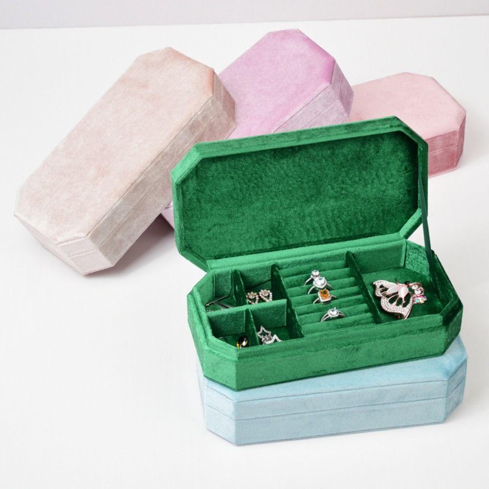Bracelet Earrings Jewelry Packing Bag Large Capacity Square Jewelry Box Velvet Jewelry Holder  Gift