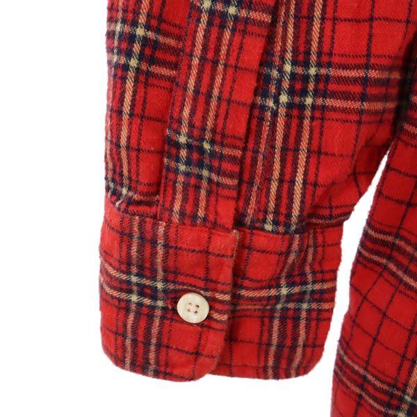 Vintage 60s Check Long Sleeve Shirt L Red Series Men's Used