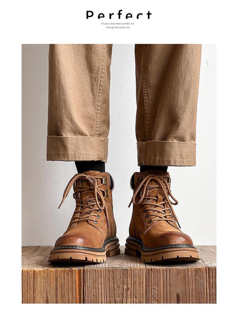 Pánské retro vysoké martensky - podzimní ležérní styl 2024
