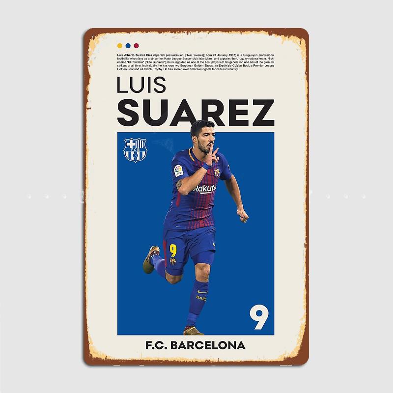 

Йохан Кройф Кака Лейте Луис Суарес Хави Футболист Ретро Металлическая Табличка Постер Бар Спальня Паб Стена Домашний Декор Украшение Комнаты 20x30cm（7.8x11.8inch）