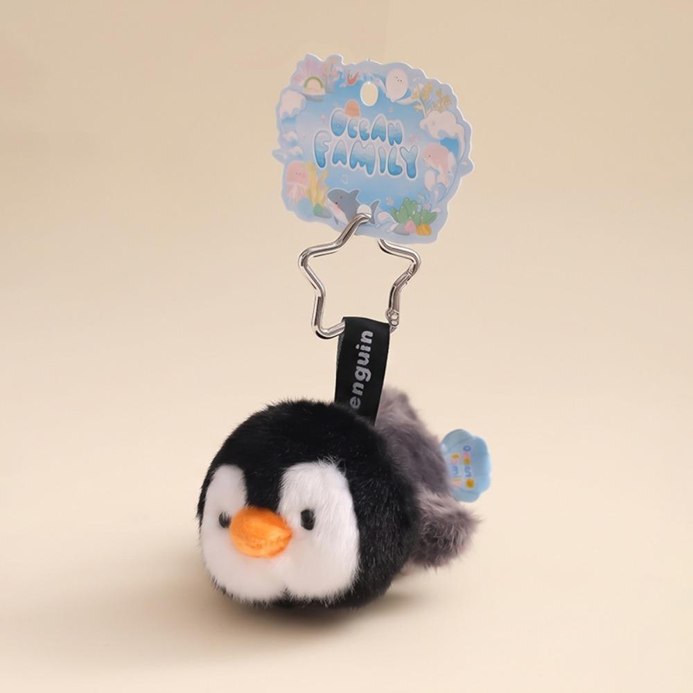 Soft Plushie Shark Seal Keychain Stuffed Animal Turtle Keychain Ocean Animal Plush Backpack
