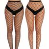Women Sexy High Waisted Fishnet Pantyhose Combination Sheer Stockings