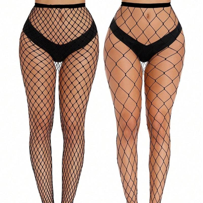 Women Sexy High Waisted Fishnet Pantyhose Combination Sheer Stockings