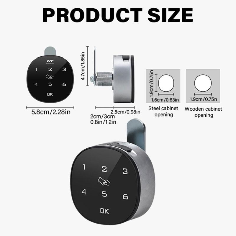 Advanced Security Fingerprint Recognition Drawer Lock with Password Function Fingerprint & Card Drawer Lock for House