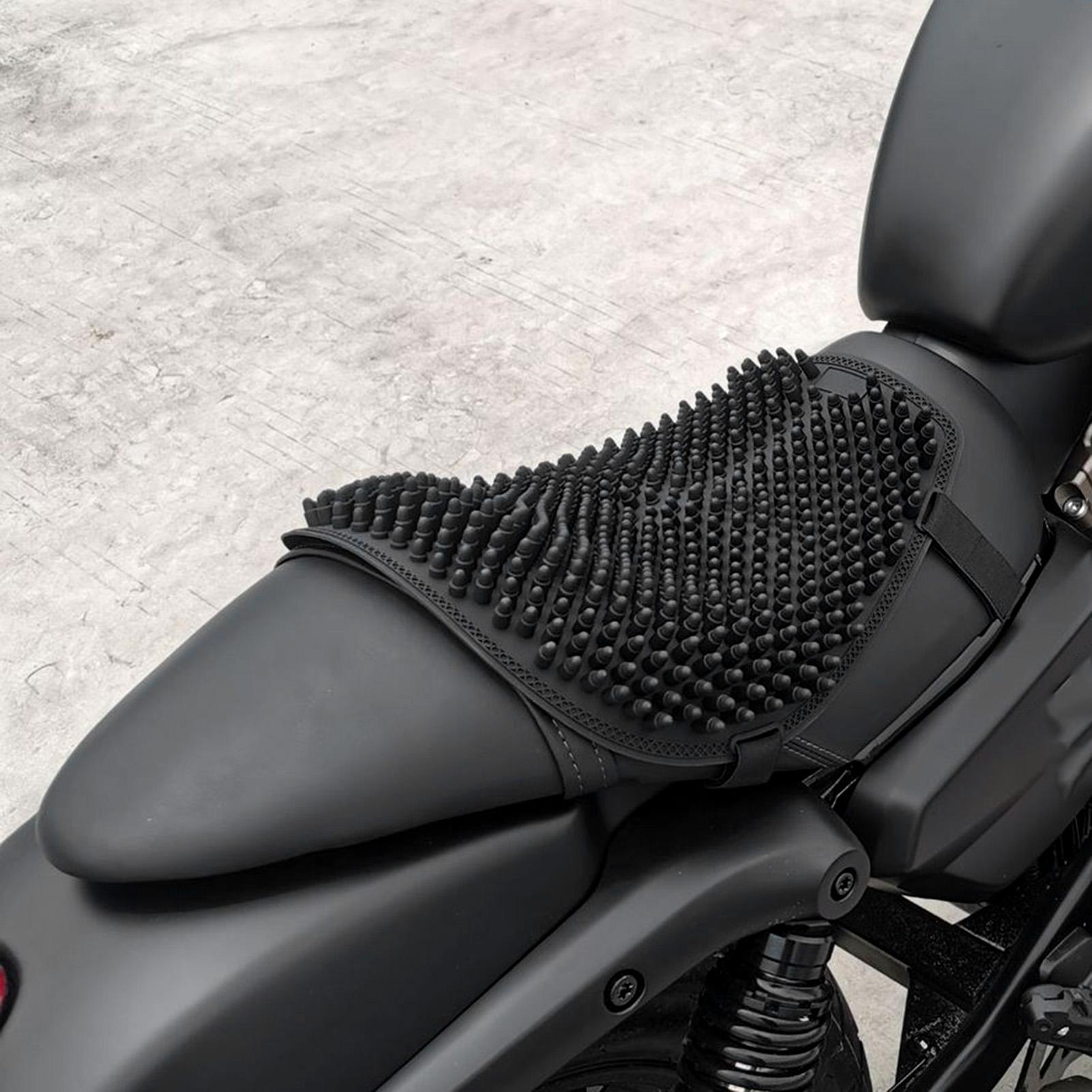 Motorcycle Silicone Seat Cushion, Ergonomic Cushion, Pressure Relief Ride for Riding to Relieve Pressure, Absorb Shock and Resist Shock