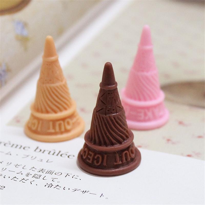 Summer Theme Kawaii Food Charms Ice Cream Cone 3D Mini Resin Cabochons for Slime Charms,Phone Case Decor,Scrapbooking Supplies