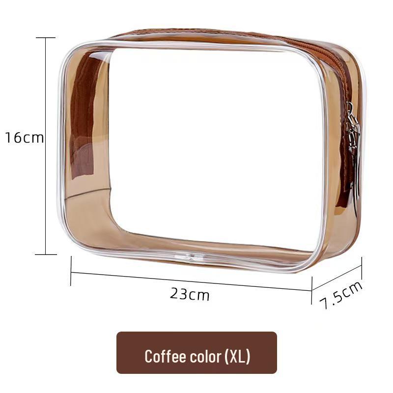 PVC Transparent Travel Cosmetic Bag - Large Capacity, Waterproof, Portable Storage with High-End Feel