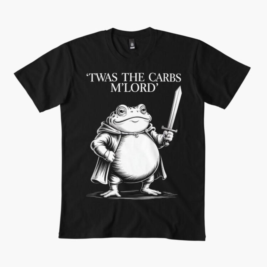 Twas The Carbs M Lord Frog Lover T-shirt For Men Women 100% Cotton T Shirts Short Sleeve Tops 1112-5