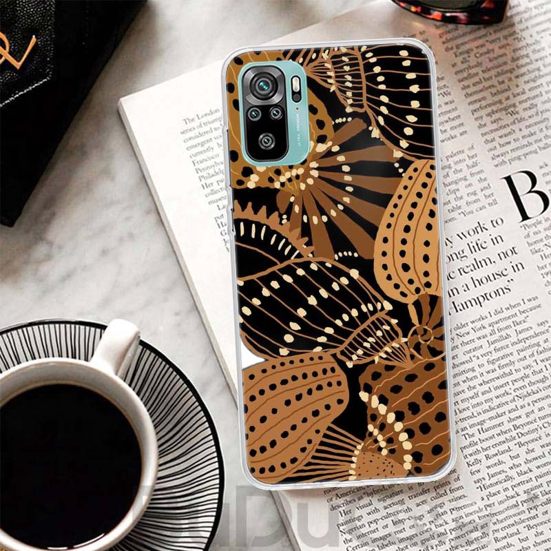 African Style Fabric Pattern Cover For Xiaomi Redmi Note 10 9S 9 8T 8 Pro 7 5 Mi 9T 10T 11T 12T 11 12 Lite 12X A3 A2 A1 Print Co