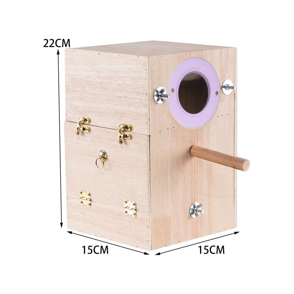 Parrot Breeding Box Birdhouse Wooden Birdhouse for Cockatoo Parakeet Garden