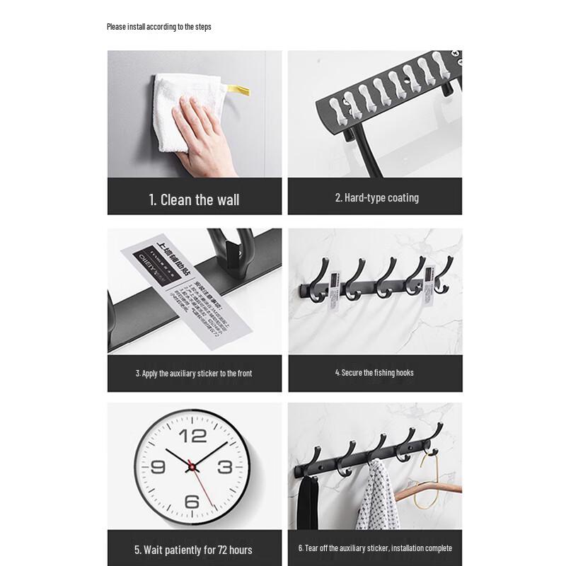 CYY Drill-Free Space Aluminum Wall Hooks