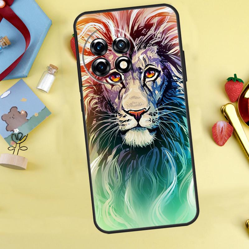 Lion Animal Case For OnePlus Nord 5 CE 2 3 4 Lite N20 N30 OnePlus 10T 12R 13R 13T 10 11 12 13 15 Cover