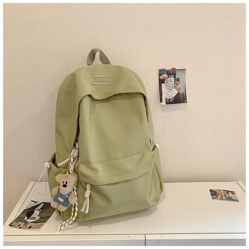 New Japanese Simple and Lightweight College Student Schoolbag Versatile High-value Large-capacity Leisure Travel Solid-color Backpack