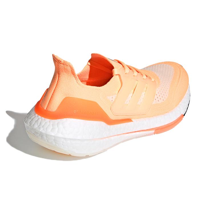 New Adidas Ultra Boost 21 White Acid Orange Women's FZ1917