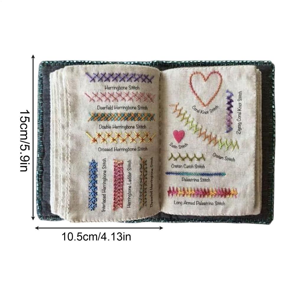 

Embroidery Sewing Books DIY Stitches Books Embroidery Kit Linen Felting Needlework Sample Page Handcraft Art Tutorial Project