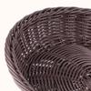 Weave Fruit Basket Round Shaped Faux Rattan Food Storage Holder Tray for Kitchen Home Supermarket