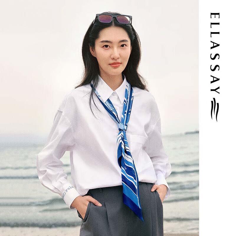 ELLASSAY Women s Versatile White Shirt S