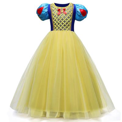 Camidy 1-6T Girls Princess Dresses Kids Short Sleeve Floral Print Tutu Mesh Dress