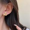 Chic Metallic Sunflower Earrings: Korean-Inspired Light Luxury Ear Jewelry