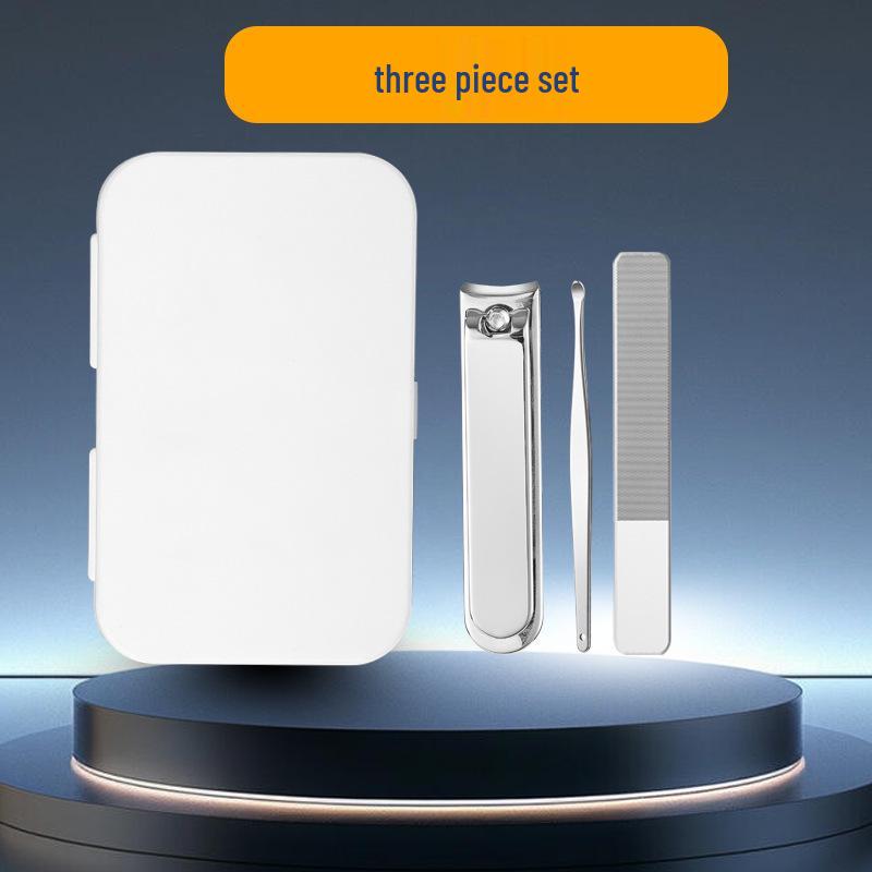 

Stainless Steel Manicure Set: Printed Logo, 4-Piece Nail Clippers & Tools, Ideal Gift
