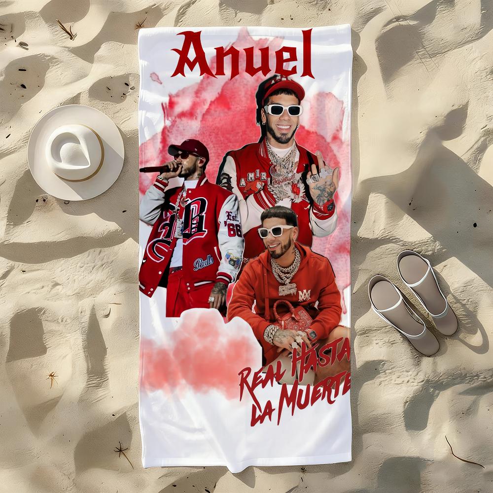 Rapper Anuel AA Towel For Swim Yoga Gym Quick Drying Soft and skin-friendly Beach Towels All-Season