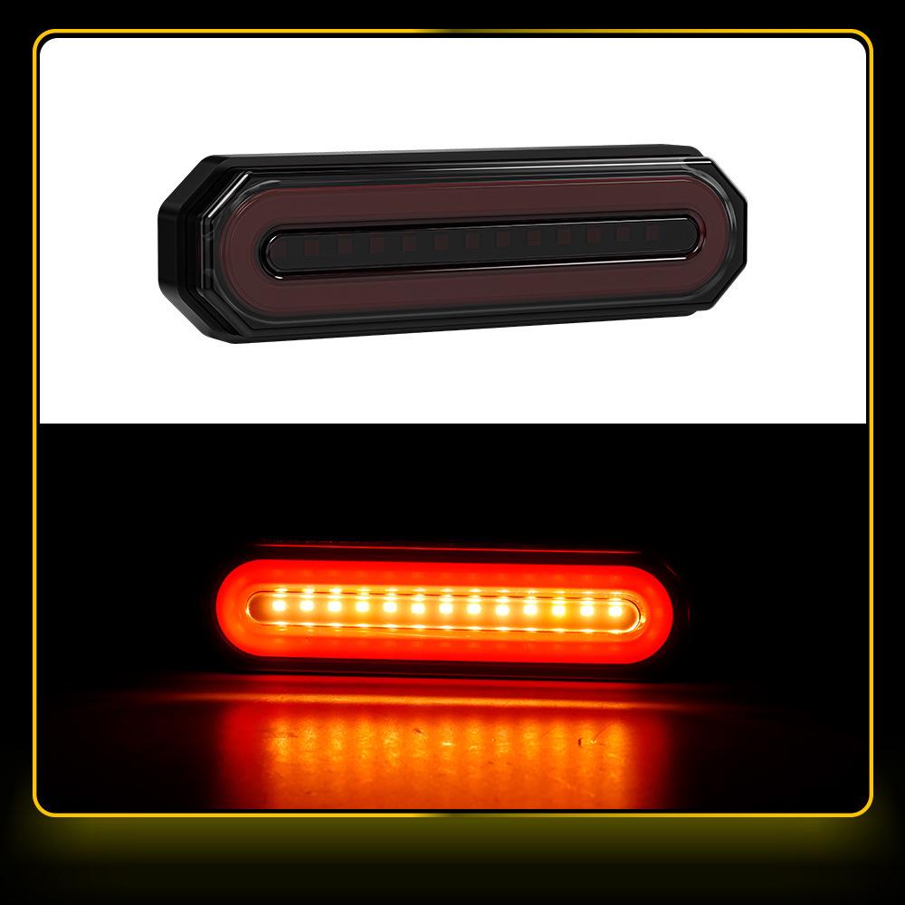 Dual-Color 45 LED Tail Light for Pickup Trucks: Combination Brake and Sequential Turn Signal Light, 12-24V.