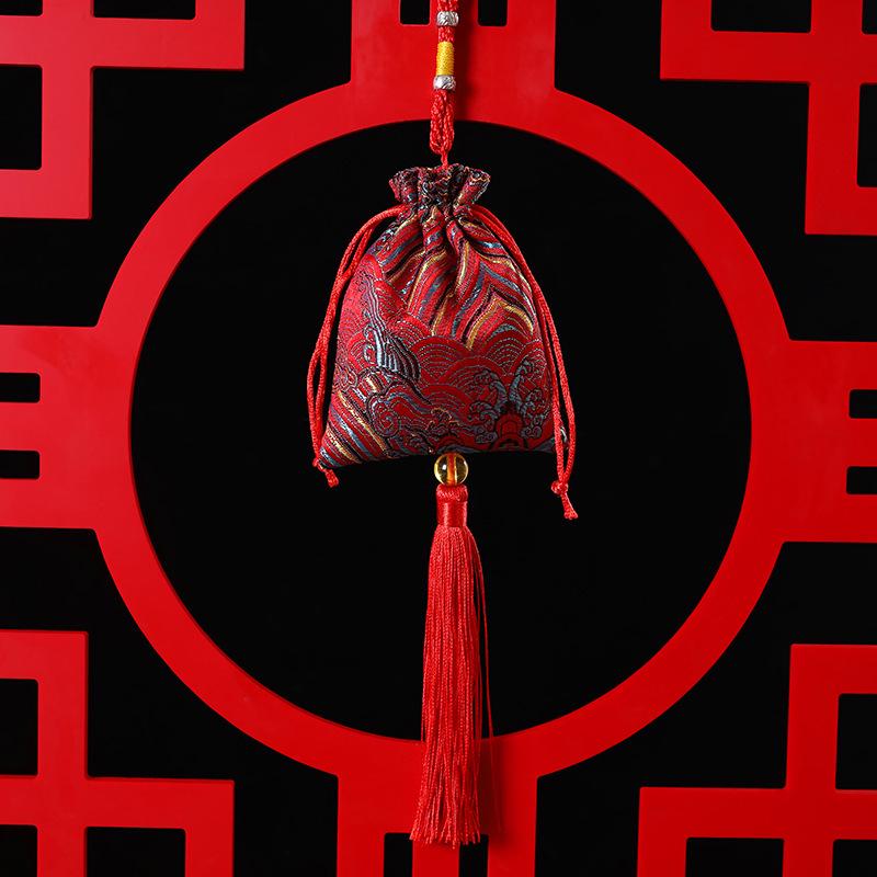 Ping An Cultural Scenic Amulet: Hanfu Style Sachet Pendant for Safety and Luck