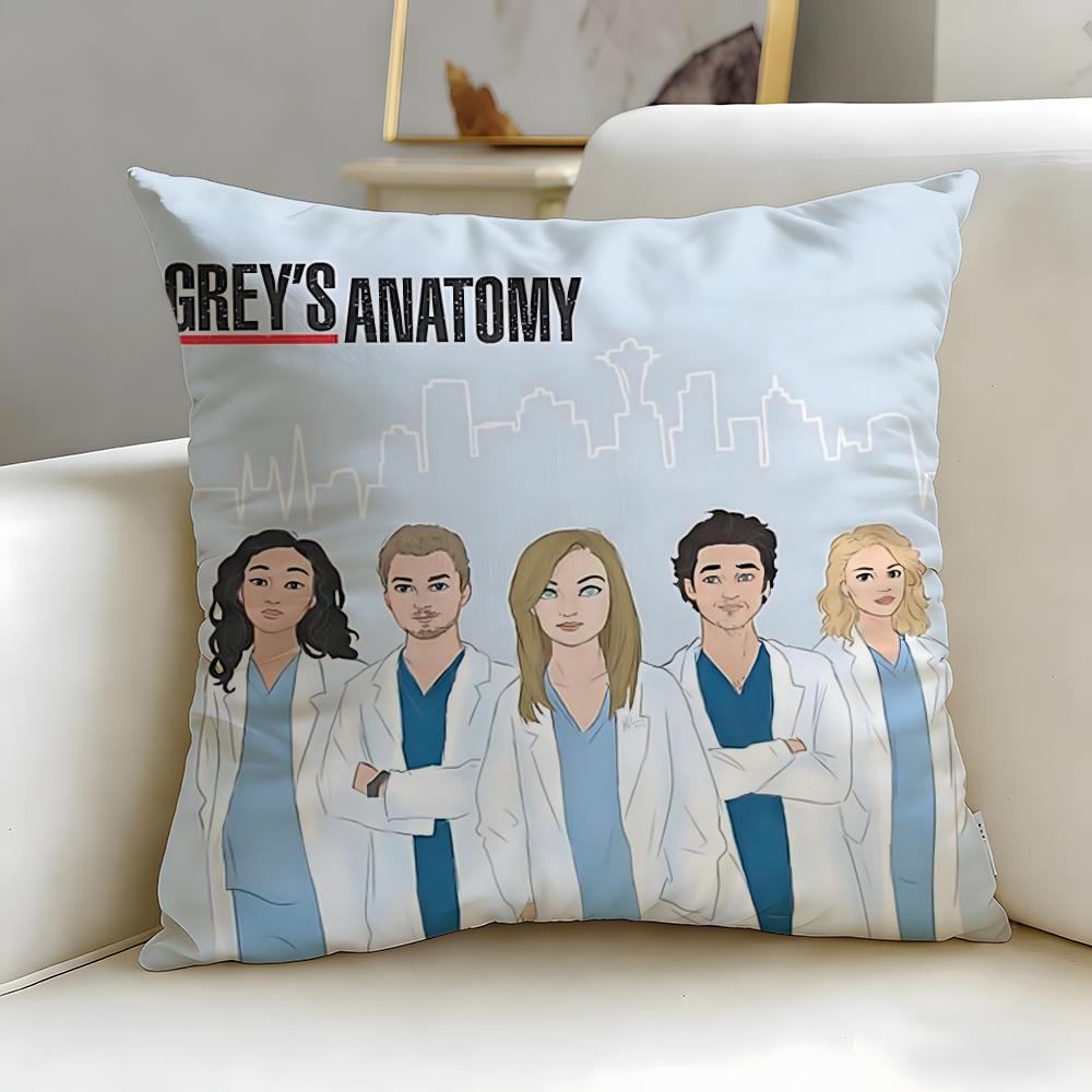 classic TV series Greys Anatomy Cushion Cover Soft EasyWash Pillow Case Versatile for Couch Bed Travel and Office