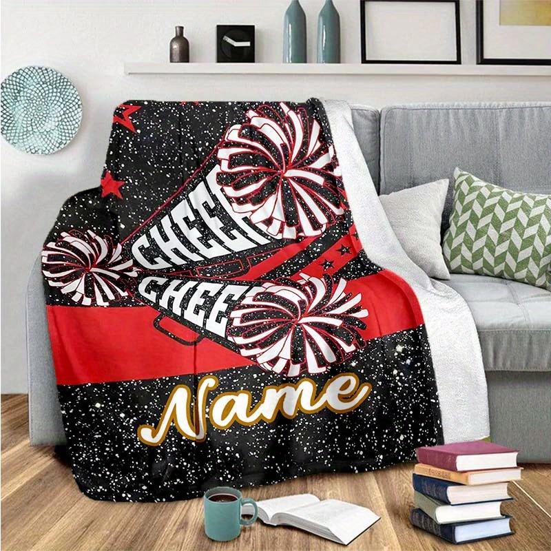 Red Cheerleaders Customize Your Name Blanket Warm Comfortable And Soft Blankets Are Suitable For Home Lunch Break Blanket Office Sofa Sofa Gift To