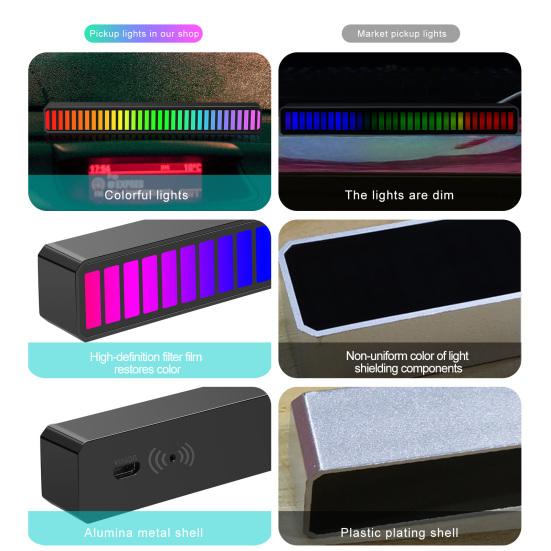 RGB Pickup Rhythm Light Voice-activated Colorful Music Level Indicator Ambient Light Audio Voice
