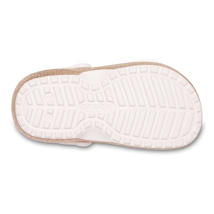 Crocs Classic Clog Fleece Lined Durable Cotton Sandals Kids Sandals Gold Pink 205937-2UB